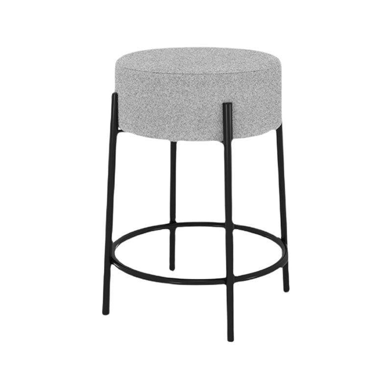 Modern Armless Backless Counter Stool Iron Cafe Bar Stool with Cushion and Pedal Clearhalo 'Bar Furniture' 'Bar Stools' 'bar_stools' 'furn' 'furn_bar_stools' 'Furniture' 'furniture_bar_stools' 'Kitchen & Dining Furniture' 4933683