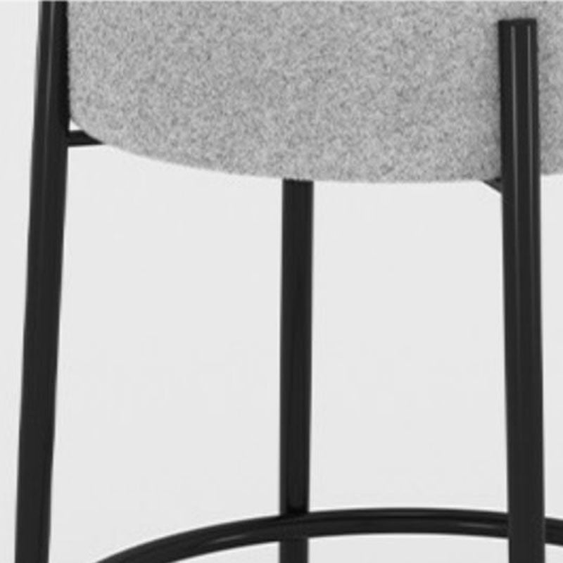 Modern Armless Backless Counter Stool Iron Cafe Bar Stool with Cushion and Pedal Clearhalo 'Bar Furniture' 'Bar Stools' 'bar_stools' 'furn' 'furn_bar_stools' 'Furniture' 'furniture_bar_stools' 'Kitchen & Dining Furniture' 4933687