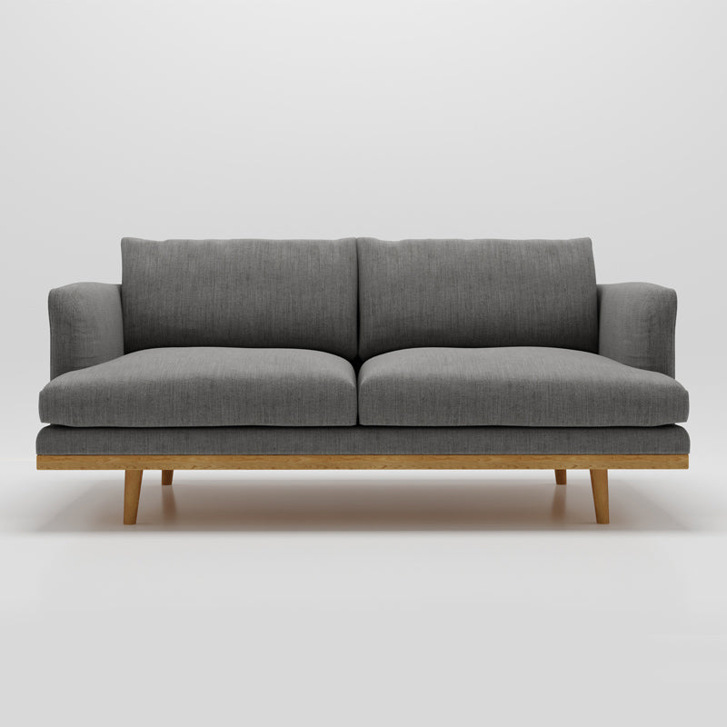 Living Room Cotton 2-seater Sofa Square Arm Standard Seating Grey Clearhalo 'furn' 'furn_sofas' 'Furniture' 'furniture_sofas' 'Living Room Furniture' 'Sofa' 'sofas' 4933725