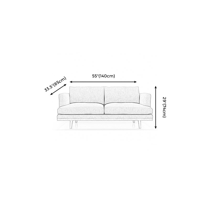 Living Room Cotton 2-seater Sofa Square Arm Standard Seating Clearhalo 'furn' 'furn_sofas' 'Furniture' 'furniture_sofas' 'Living Room Furniture' 'Sofa' 'sofas' 4933731