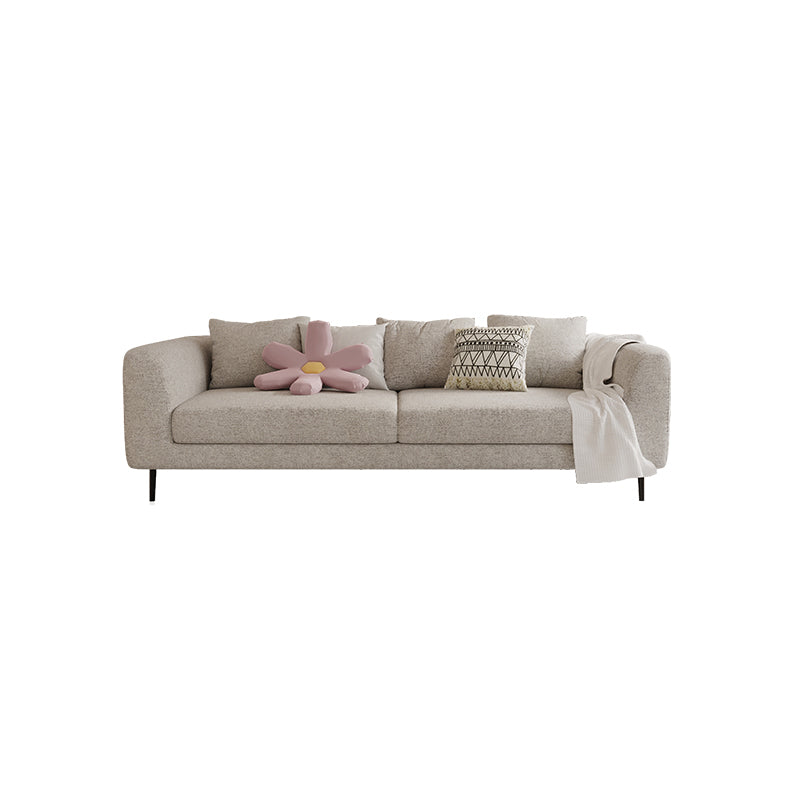 Modern Cotton Square Arm Sofa Pillow Back Settee for Living Room Clearhalo 'furn' 'furn_sofas' 'Furniture' 'furniture_sofas' 'Living Room Furniture' 'Sofa' 'sofas' 4933751