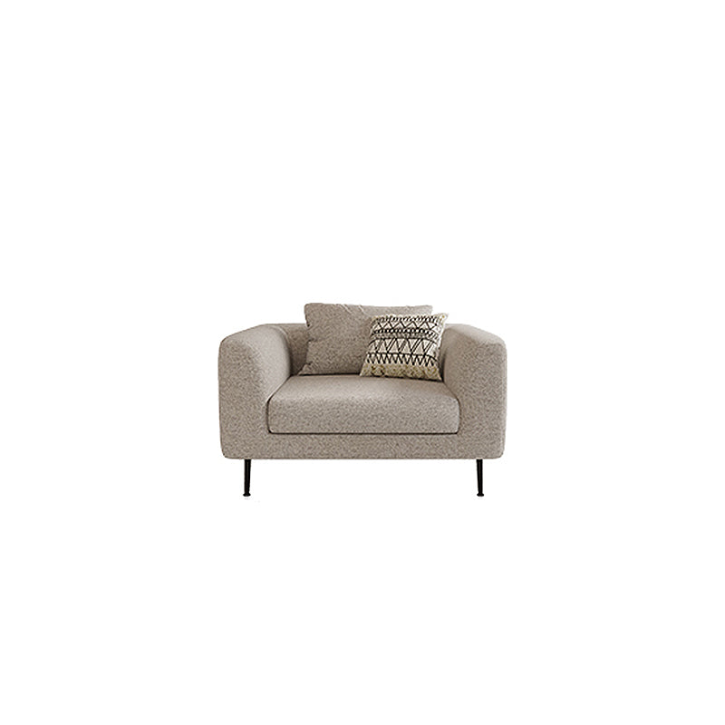 Modern Cotton Square Arm Sofa Pillow Back Settee for Living Room Clearhalo 'furn' 'furn_sofas' 'Furniture' 'furniture_sofas' 'Living Room Furniture' 'Sofa' 'sofas' 4933752