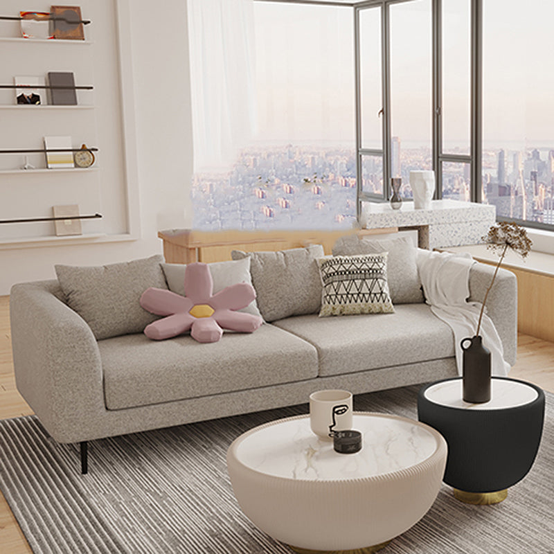 Modern Cotton Square Arm Sofa Pillow Back Settee for Living Room Clearhalo 'furn' 'furn_sofas' 'Furniture' 'furniture_sofas' 'Living Room Furniture' 'Sofa' 'sofas' 4933757