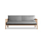 Farmhouse Square Arm Sofa Tight Back Settee with Walnut/Natural Legs Grey Natural Wood Clearhalo 'Furniture' 'furniture_sofas' 'Living Room Furniture' 'Sofa' 'sofas' 4933773