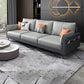 Stain-Resistant Faux Leather Sofa 3-seater Pillow Top Arm Seating with Storage Dark Grey Light Grey Sponge Clearhalo 'furn' 'furn_sofas' 'Furniture' 'furniture_sofas' 'Living Room Furniture' 'Sofa' 'sofas' 4933781