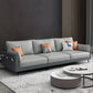 Stain-Resistant Faux Leather Sofa 3-seater Pillow Top Arm Seating with Storage Dark Grey Light Grey Latex Clearhalo 'furn' 'furn_sofas' 'Furniture' 'furniture_sofas' 'Living Room Furniture' 'Sofa' 'sofas' 4933783
