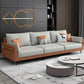 Stain-Resistant Faux Leather Sofa 3-seater Pillow Top Arm Seating with Storage Orange Yellow Clearhalo 'furn' 'furn_sofas' 'Furniture' 'furniture_sofas' 'Living Room Furniture' 'Sofa' 'sofas' 4933784