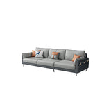 Stain-Resistant Faux Leather Sofa 3-seater Pillow Top Arm Seating with Storage Clearhalo 'furn' 'furn_sofas' 'Furniture' 'furniture_sofas' 'Living Room Furniture' 'Sofa' 'sofas' 4933785