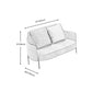 Contemporary Square Arm Standard Cotton Blend/Faux Leather Settee with Pillows Clearhalo 'furn' 'furn_sofas' 'Furniture' 'furniture_sofas' 'Living Room Furniture' 'Sofa' 'sofas' 4933830