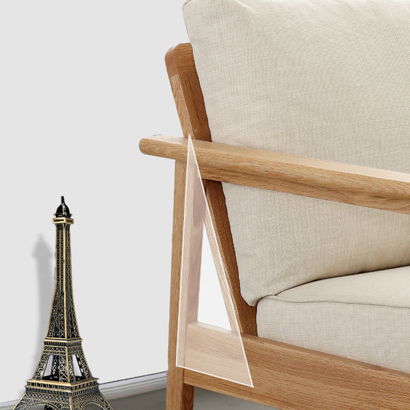 Scandinavian Cotton-Blend Beige Sofa Pillow Back Cushion Settee Clearhalo 'Furniture' 'furniture_sofas' 'Living Room Furniture' 'Sofa' 'sofas' 4933842