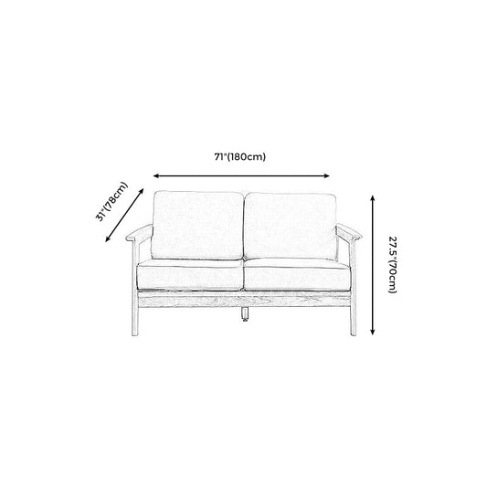 Scandinavian Cotton-Blend Beige Sofa Pillow Back Cushion Settee Clearhalo 'Furniture' 'furniture_sofas' 'Living Room Furniture' 'Sofa' 'sofas' 4933847