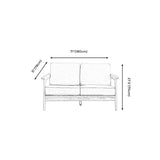 Scandinavian Cotton-Blend Beige Sofa Pillow Back Cushion Settee Clearhalo 'Furniture' 'furniture_sofas' 'Living Room Furniture' 'Sofa' 'sofas' 4933847