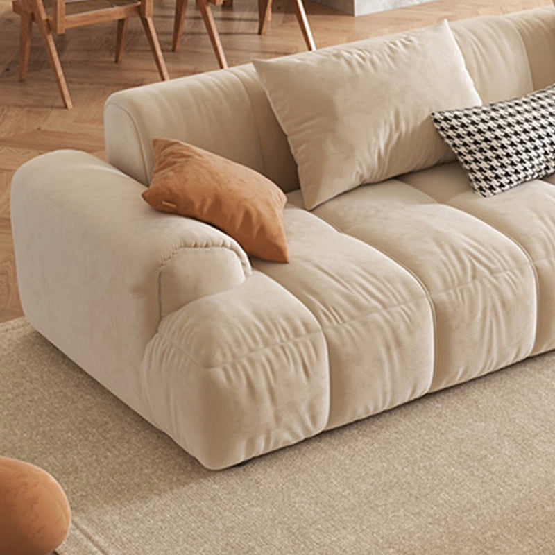 Nordic Stain-Resistant White Couch Recessed Arm Sofa with Tight Back Clearhalo 'furn' 'furn_sofas' 'Furniture' 'furniture_sofas' 'Living Room Furniture' 'Sofa' 'sofas' 4933856