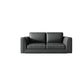 Contemporary Square Arm Couch Black Stain-Resistant Standard Sofa 61"L x 33"W x 32"H Clearhalo 'furn' 'furn_sofas' 'Furniture' 'furniture_sofas' 'Living Room Furniture' 'Sofa' 'sofas' 4933906