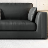 Contemporary Square Arm Couch Black Stain-Resistant Standard Sofa Clearhalo 'furn' 'furn_sofas' 'Furniture' 'furniture_sofas' 'Living Room Furniture' 'Sofa' 'sofas' 4933910