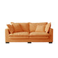 Nordic Cotton 2-seater Standard Sofa Square Arm Loveseat for Apartment Orange Latex Clearhalo 'furn' 'furn_sofas' 'Furniture' 'furniture_sofas' 'Living Room Furniture' 'Sofa' 'sofas' 4933946