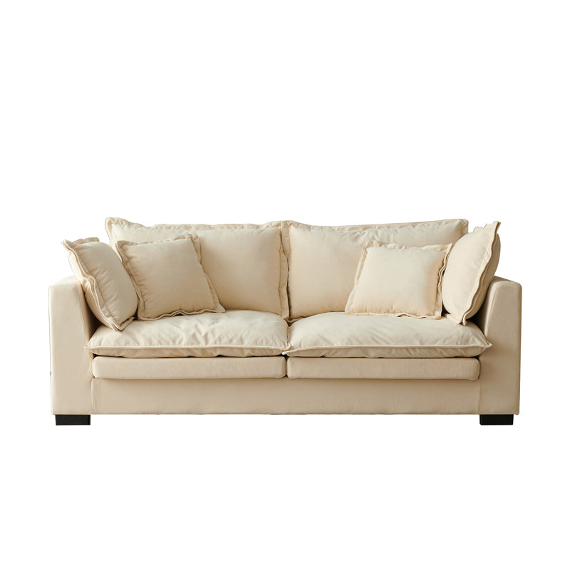 Nordic Cotton 2-seater Standard Sofa Square Arm Loveseat for Apartment Clearhalo 'furn' 'furn_sofas' 'Furniture' 'furniture_sofas' 'Living Room Furniture' 'Sofa' 'sofas' 4933954