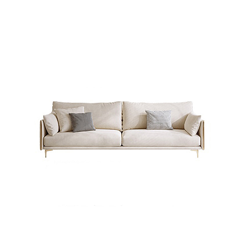 Living Room Velvet Settee Pillow Top Arm Standard Sofa with Cushion Back Clearhalo 'furn' 'furn_sofas' 'Furniture' 'furniture_sofas' 'Living Room Furniture' 'Sofa' 'sofas' 4933964