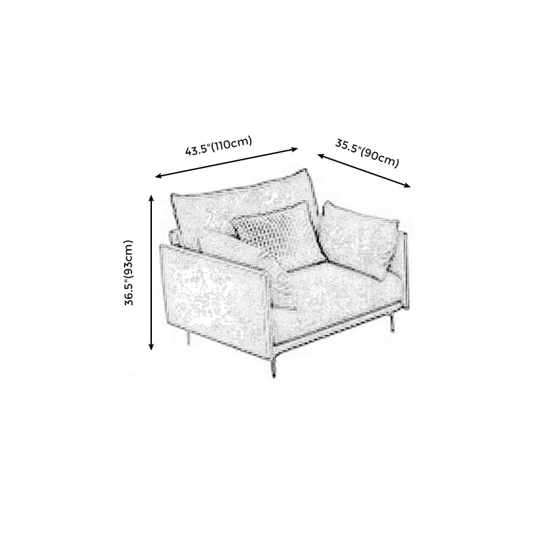 Living Room Velvet Settee Pillow Top Arm Standard Sofa with Cushion Back Clearhalo 'furn' 'furn_sofas' 'Furniture' 'furniture_sofas' 'Living Room Furniture' 'Sofa' 'sofas' 4933973