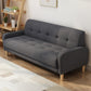 Contemporary Tufted Back Standard Sofa Square Arm Couch with Wooden Legs Dark Gray Clearhalo 'furn' 'furn_sofas' 'Furniture' 'furniture_sofas' 'Living Room Furniture' 'Sofa' 'sofas' 4933983