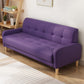 Contemporary Tufted Back Standard Sofa Square Arm Couch with Wooden Legs Purple Clearhalo 'furn' 'furn_sofas' 'Furniture' 'furniture_sofas' 'Living Room Furniture' 'Sofa' 'sofas' 4933986