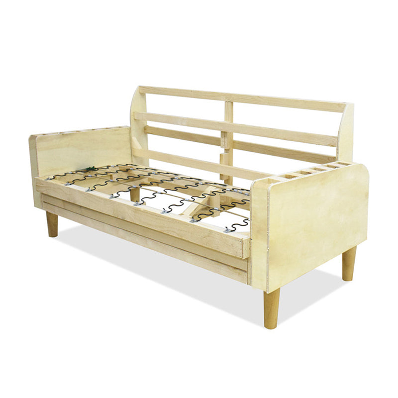 Contemporary Tufted Back Standard Sofa Square Arm Couch with Wooden Legs Clearhalo 'furn' 'furn_sofas' 'Furniture' 'furniture_sofas' 'Living Room Furniture' 'Sofa' 'sofas' 4933993