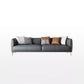 Contemporary Dark Gray Standard Sofa Faux Leather Sqaure Arm Couch Clearhalo 'furn' 'furn_sofas' 'Furniture' 'furniture_sofas' 'Living Room Furniture' 'Sofa' 'sofas' 4934001