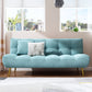 Scandinavian Tufted Back Couch Armless Sofa Bed with Brass Legs Blue Clearhalo 'furn' 'furn_sofas' 'Furniture' 'furniture_sofas' 'Living Room Furniture' 'Sofa' 'sofas' 4934023