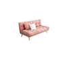 Scandinavian Tufted Back Couch Armless Sofa Bed with Brass Legs Clearhalo 'furn' 'furn_sofas' 'Furniture' 'furniture_sofas' 'Living Room Furniture' 'Sofa' 'sofas' 4934024
