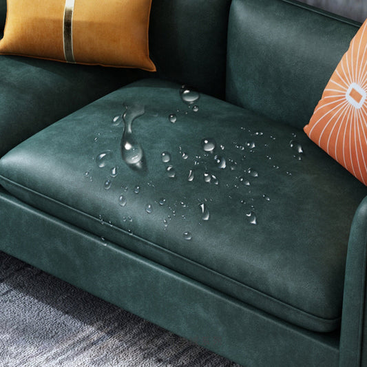 Modern Faux Leather Settee Square Arm Couch with Storage for 3 People Clearhalo 'furn' 'furn_sofas' 'Furniture' 'furniture_sofas' 'Living Room Furniture' 'Sofa' 'sofas' 4934044