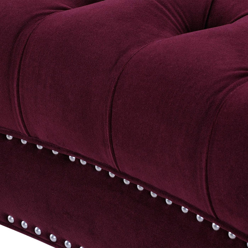 Classic Glam 3-seater Sofa Rolled Arm Couch with Tufted Back for Living Room Clearhalo 'Furniture' 'furniture_sofas' 'Living Room Furniture' 'Sofa' 'sofas' 4934098