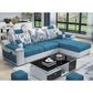 82.68"L x 57.09"W x 35.43"H Sloped Arm Sofa Cushion Back Sectionals with Storage Dark Blue Clearhalo 'furn' 'furn_sectionals' 'Furniture' 'furniture_sectionals' 'Living Room Furniture' 'Sectionals' 4934129