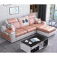 82.68"L x 57.09"W x 35.43"H Sloped Arm Sofa Cushion Back Sectionals with Storage Orange Clearhalo 'furn' 'furn_sectionals' 'Furniture' 'furniture_sectionals' 'Living Room Furniture' 'Sectionals' 4934133