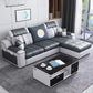 82.68"L x 57.09"W x 35.43"H Sloped Arm Sofa Cushion Back Sectionals with Storage Smoke Gray Clearhalo 'furn' 'furn_sectionals' 'Furniture' 'furniture_sectionals' 'Living Room Furniture' 'Sectionals' 4934138