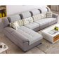 133.86"L x 70.87"W x 37.4"H Pillow Top Arm Sectional Pillow Back Sofa and Chaise Light Brown Clearhalo 'furn' 'furn_sectionals' 'Furniture' 'furniture_sectionals' 'Living Room Furniture' 'Sectionals' 4934147