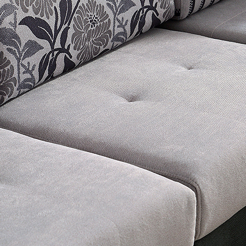 133.86"L x 70.87"W x 37.4"H Pillow Top Arm Sectional Pillow Back Sofa and Chaise Clearhalo 'furn' 'furn_sectionals' 'Furniture' 'furniture_sectionals' 'Living Room Furniture' 'Sectionals' 4934152