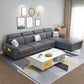 108.7"L √ó 70.9"W √ó 33.5"H Pillow Top Arm Sectional Slipcovered Sofa and Chaise Silver Gray Clearhalo 'furn' 'furn_sectionals' 'Furniture' 'furniture_sectionals' 'Living Room Furniture' 'Sectionals' 4934158