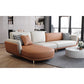 Faux Leather Pillow Top Arm Sectionals 37.4"H Cushion Back Sofa and Chaise 138"L x 70"W x 37"H Latex Clearhalo 'furn' 'furn_sectionals' 'Furniture' 'furniture_sectionals' 'Living Room Furniture' 'Sectionals' 4934172