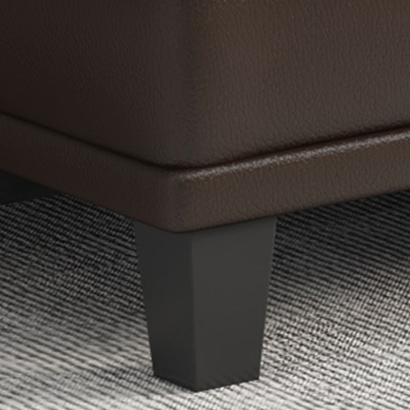 Contemporary Armless Sectional Leather Tufted Convertible Sofa for Living Room Clearhalo 'furn' 'furn_sectionals' 'Furniture' 'furniture_sectionals' 'Living Room Furniture' 'Sectionals' 4934214