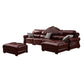 Genuine Leather Rolled Arm Sectional 36.22"High Camel Back Sofa, Dark Brown 161"L x 73"W x 36"H Right Clearhalo 'furn' 'furn_sectionals' 'Furniture' 'furniture_sectionals' 'Living Room Furniture' 'Sectionals' 4934233