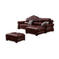 Genuine Leather Rolled Arm Sectional 36.22"High Camel Back Sofa, Dark Brown 118"L x 73"W x 363622"H Right Clearhalo 'furn' 'furn_sectionals' 'Furniture' 'furniture_sectionals' 'Living Room Furniture' 'Sectionals' 4934234