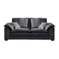 Fabric Pillow Top Arm Sectional 29.53"High Cushion Back Sofa, Black 67"L x 39.5"W x 29.5"H Clearhalo 'furn' 'furn_sectionals' 'Furniture' 'furniture_sectionals' 'Living Room Furniture' 'Sectionals' 4934282