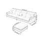 Faux Leather Pillow Top Arm Sectional 39.37"High Modern Sofa and Chaise Clearhalo 'furn' 'furn_sectionals' 'Furniture' 'furniture_sectionals' 'Living Room Furniture' 'Sectionals' 4934312