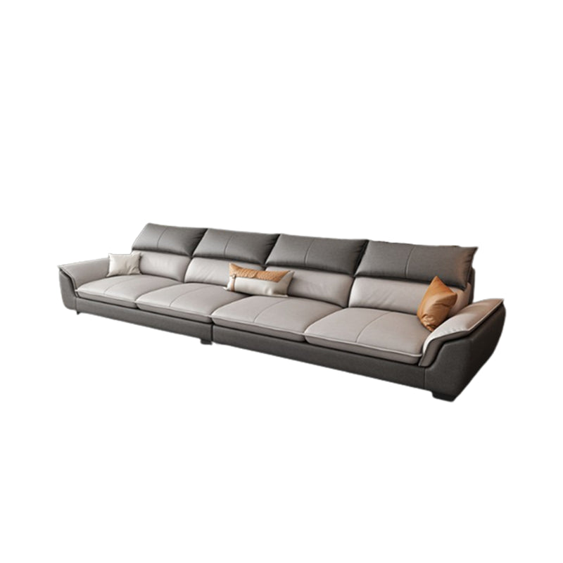 Modern Pillow Top Arm Sectional Sofa 35.43"HCushion Back Sofa 136"L x 39"W x 35"H Without Ottoman Clearhalo 'furn' 'furn_sectionals' 'Furniture' 'furniture_sectionals' 'Living Room Furniture' 'Sectionals' 4934405