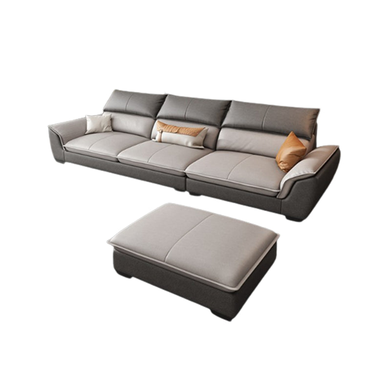 Modern Pillow Top Arm Sectional Sofa 35.43"HCushion Back Sofa 109"L x 67"W x 35"H With Ottoman Clearhalo 'furn' 'furn_sectionals' 'Furniture' 'furniture_sectionals' 'Living Room Furniture' 'Sectionals' 4934408