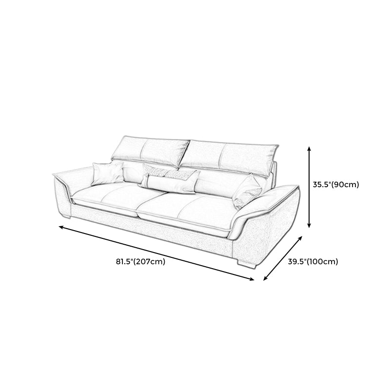 Modern Pillow Top Arm Sectional Sofa 35.43"HCushion Back Sofa Clearhalo 'furn' 'furn_sectionals' 'Furniture' 'furniture_sectionals' 'Living Room Furniture' 'Sectionals' 4934417