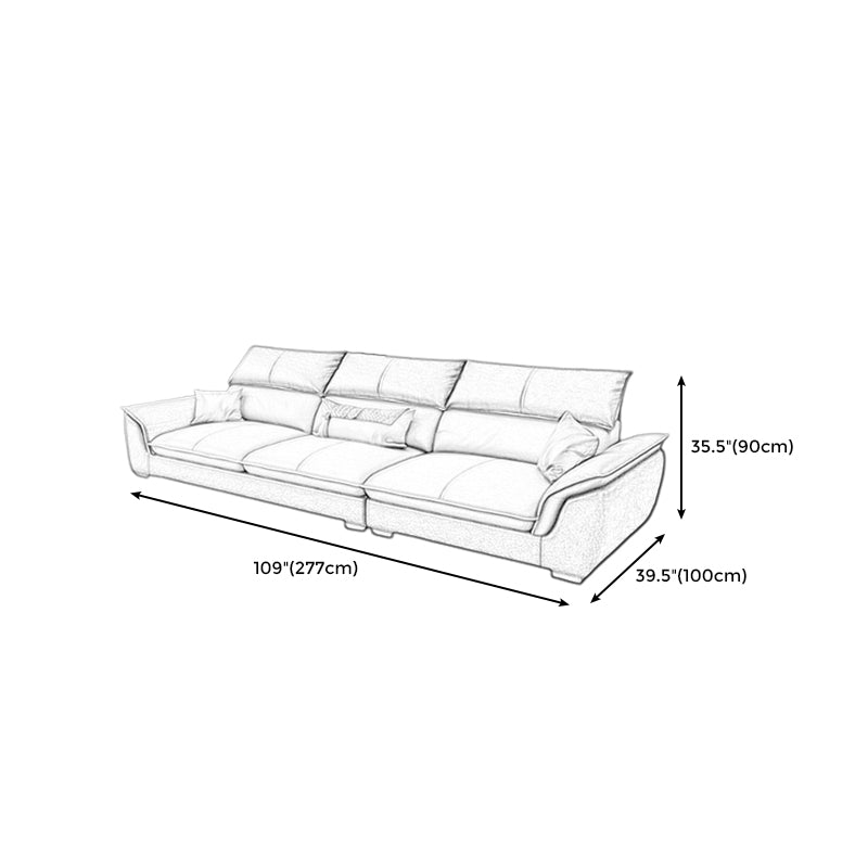 Modern Pillow Top Arm Sectional Sofa 35.43"HCushion Back Sofa Clearhalo 'furn' 'furn_sectionals' 'Furniture' 'furniture_sectionals' 'Living Room Furniture' 'Sectionals' 4934418