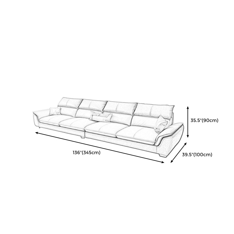 Modern Pillow Top Arm Sectional Sofa 35.43"HCushion Back Sofa Clearhalo 'furn' 'furn_sectionals' 'Furniture' 'furniture_sectionals' 'Living Room Furniture' 'Sectionals' 4934419