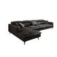 Waterproof Square Arm Sectionals 27.56"High Cushion Back Sofa,Black Clearhalo 'furn' 'furn_sectionals' 'Furniture' 'furniture_sectionals' 'Living Room Furniture' 'Sectionals' 4934454