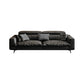 Waterproof Square Arm Sectionals 27.56"High Cushion Back Sofa,Black 134"L x 65"W x 37"H Latex Clearhalo 'furn' 'furn_sectionals' 'Furniture' 'furniture_sectionals' 'Living Room Furniture' 'Sectionals' 4934455